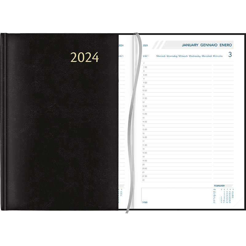 Agenda Daily 2024 - Noir