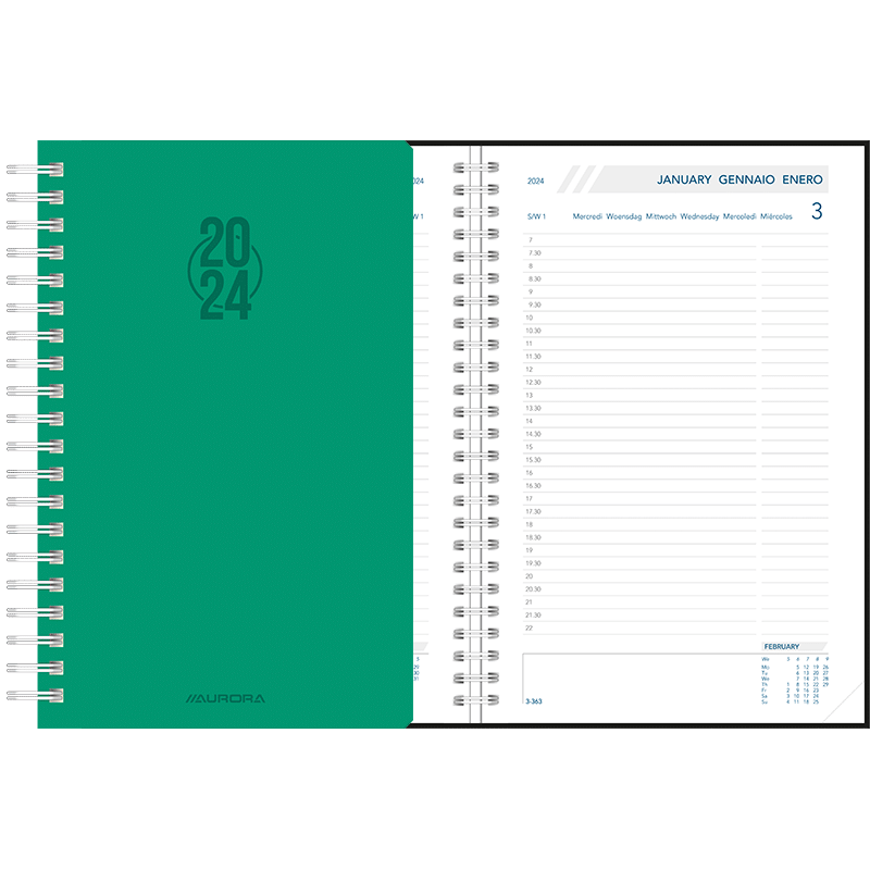 Agenda Daily 2024 wire-o - Vert