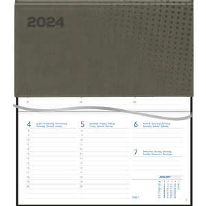 Agenda Novoplan 2024 Vivella gris relié