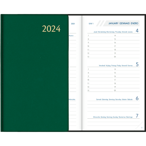 Agenda Visuplan relié 2024 - Vert