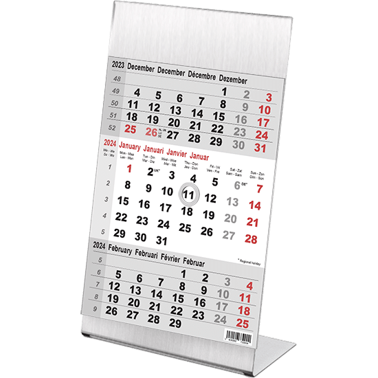 Calendrier de bureau Steel 2024