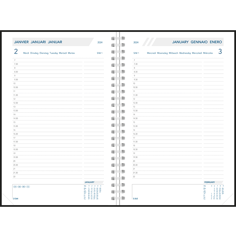 Agenda Daily 2024 wire-o - intérieur