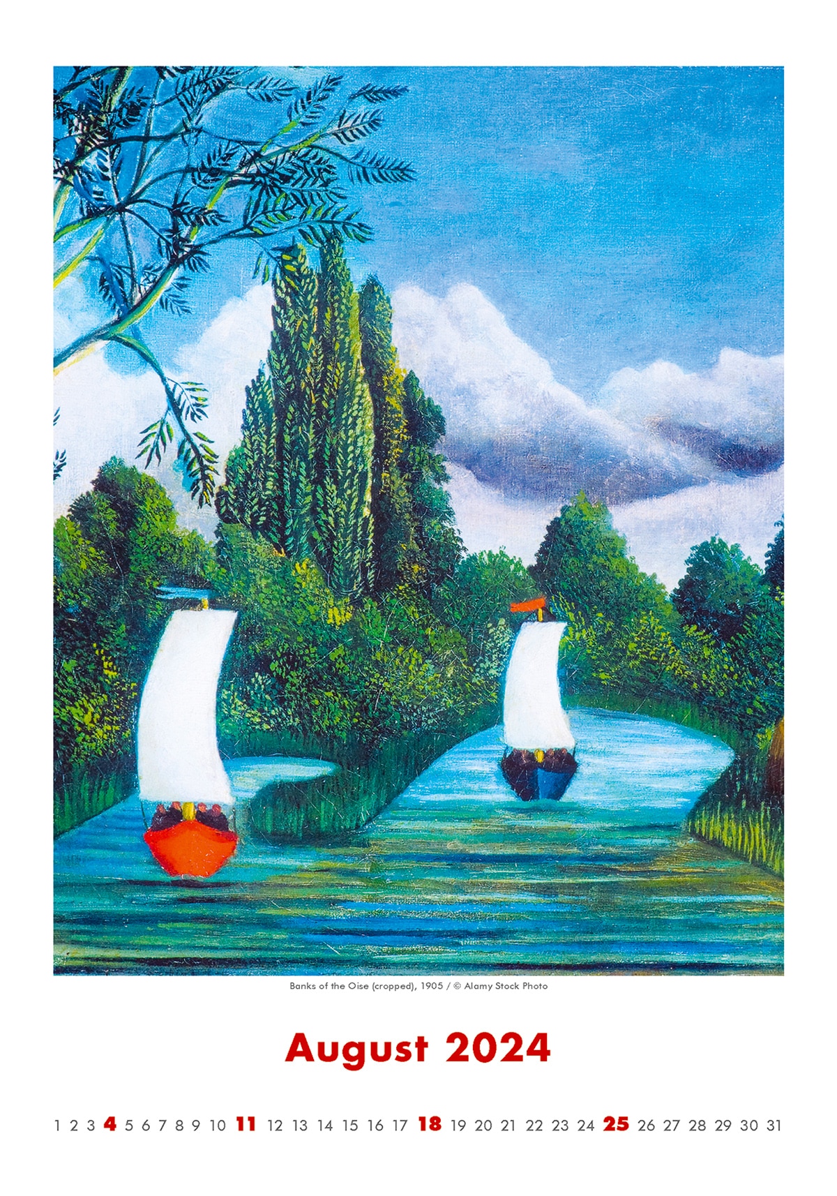 Calendrier Art Naive – Henri Rousseau 2024 – Août