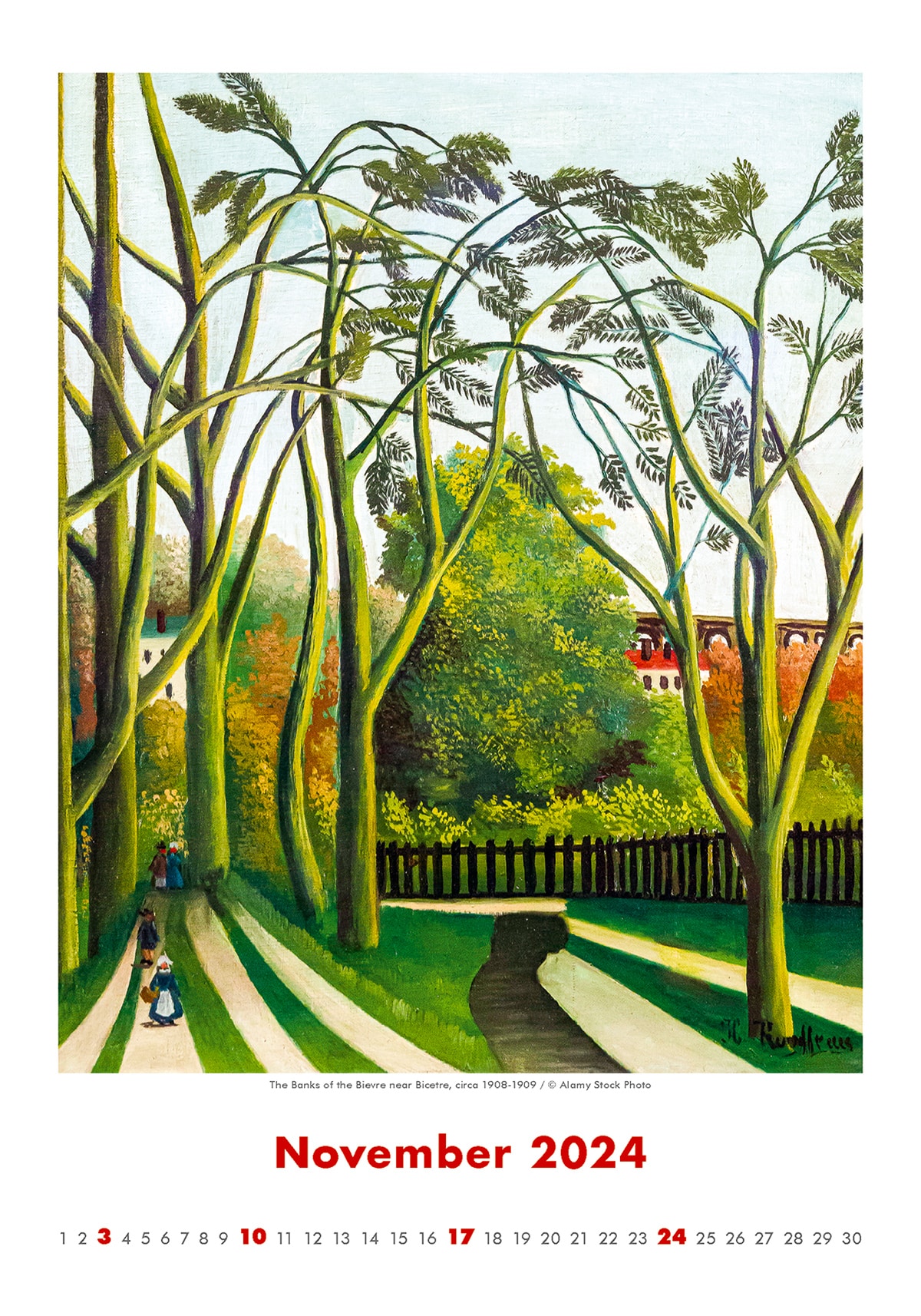 Calendrier Art Naive – Henri Rousseau 2024 – Novembre