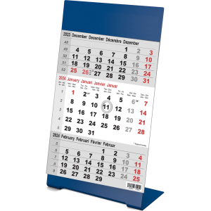 Calendrier de bureau Color bleu 2024