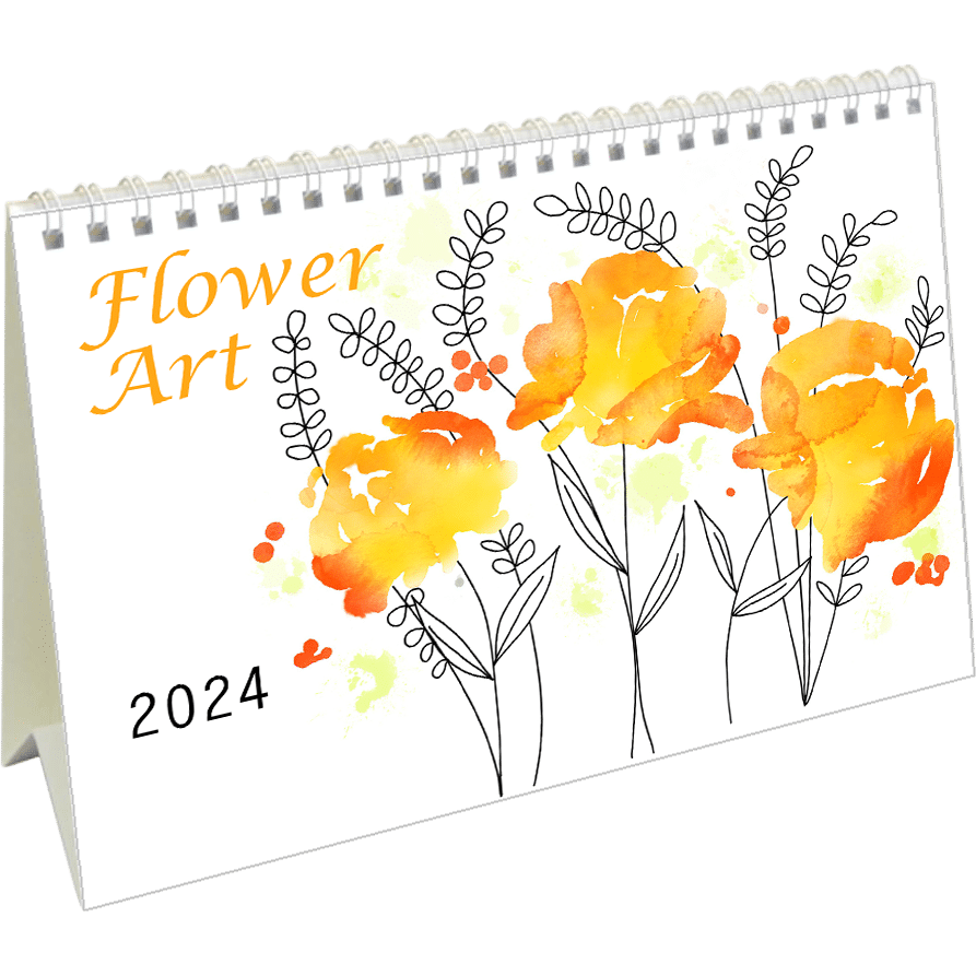 Calendrier de bureau Flower Art 2024