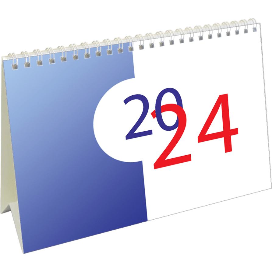 Calendrier de bureau International 2024 - Page de garde