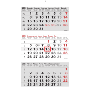 Calendrier trimestriel Maxi 2026