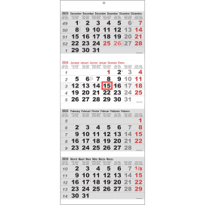 Calendrier 4 mois Maxi 2026