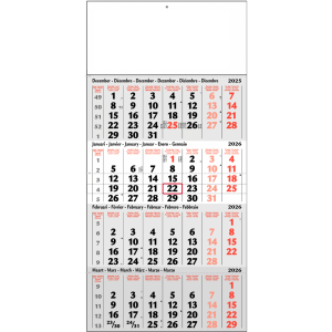 Calendrier 4 mois Classic 2026