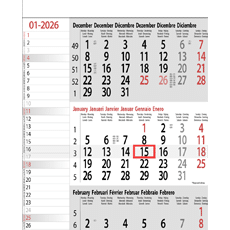Calendriers 3/4 mois