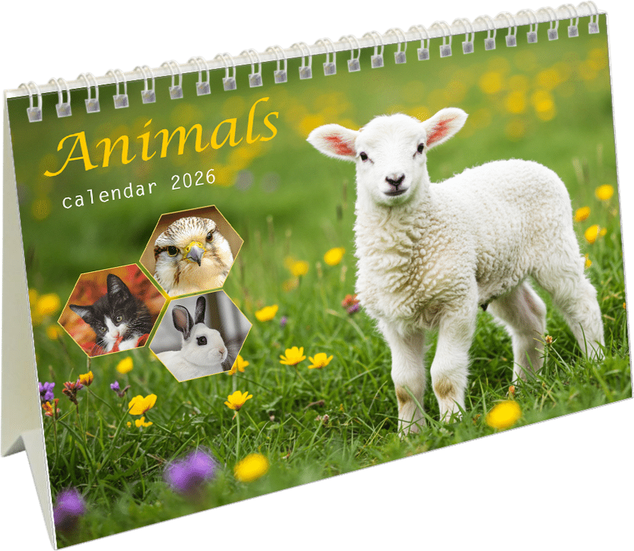 Calendrier de bureau Animals 2026