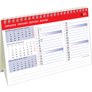 Kantoorkalender Belgium Memo 2026