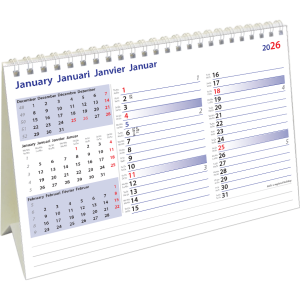 Calendrier de bureau International mémo 2026