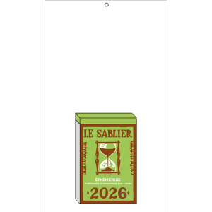 Bloc éphéméride Sablier 2026