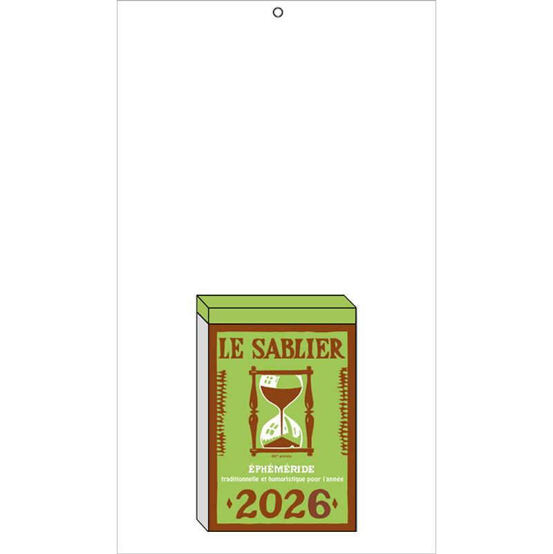 Bloc éphéméride Sablier 2026