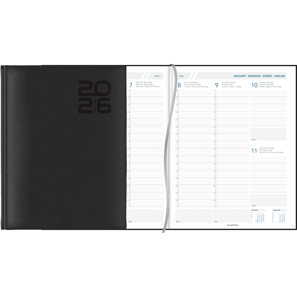 Agenda Plan-a-week 2026 noir