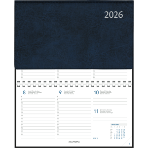 Agenda de poche Novoplan 2026 spirale bleu