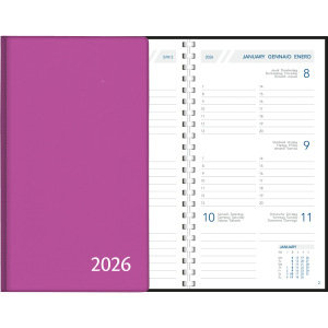 Agenda de poche Visuplan 2026 spirale violet