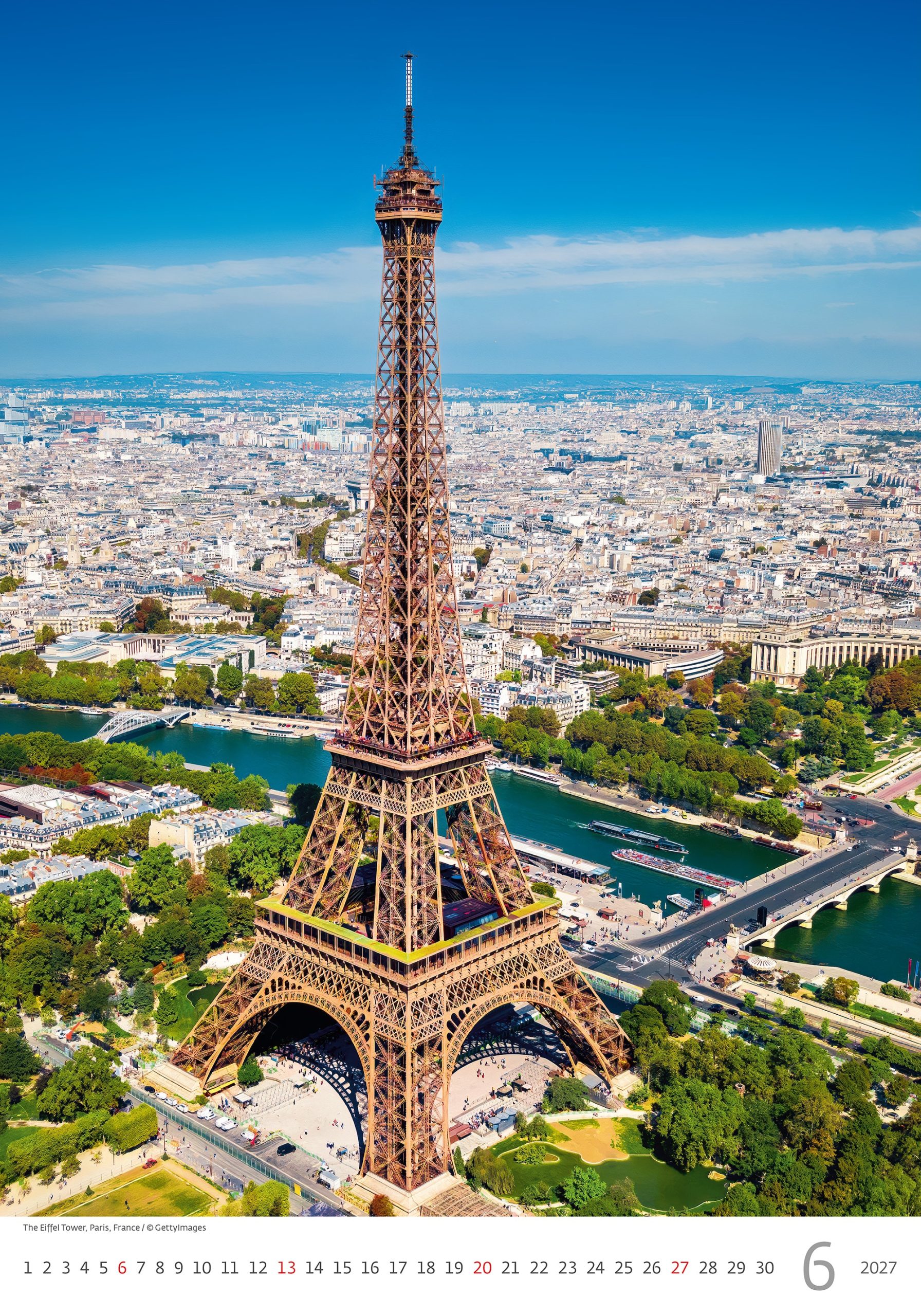 Calendrier mural Europe 2027 - Juin Calendrier mural Europe 2027 - Juin