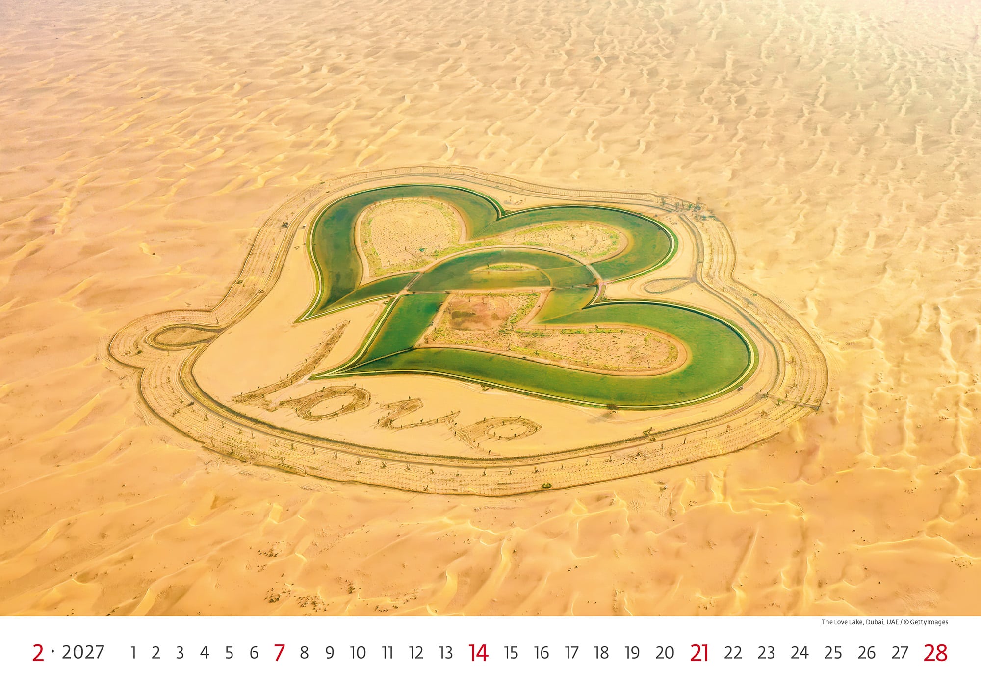 Calendrier mural World Wonders 2027 - Février Calendrier mural World Wonders 2027 - Février