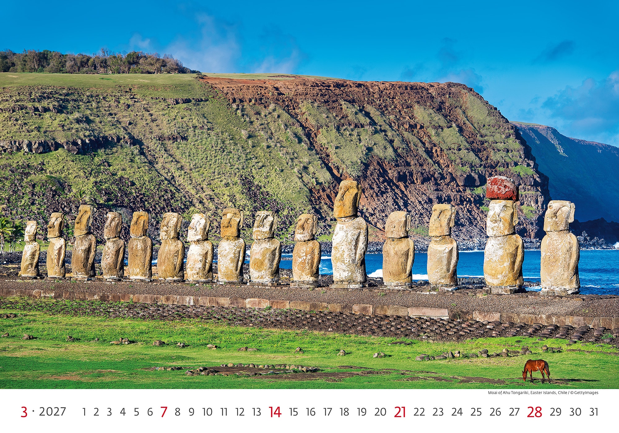 Calendrier mural World Wonders 2027 - Mars Calendrier mural World Wonders 2027 - Mars