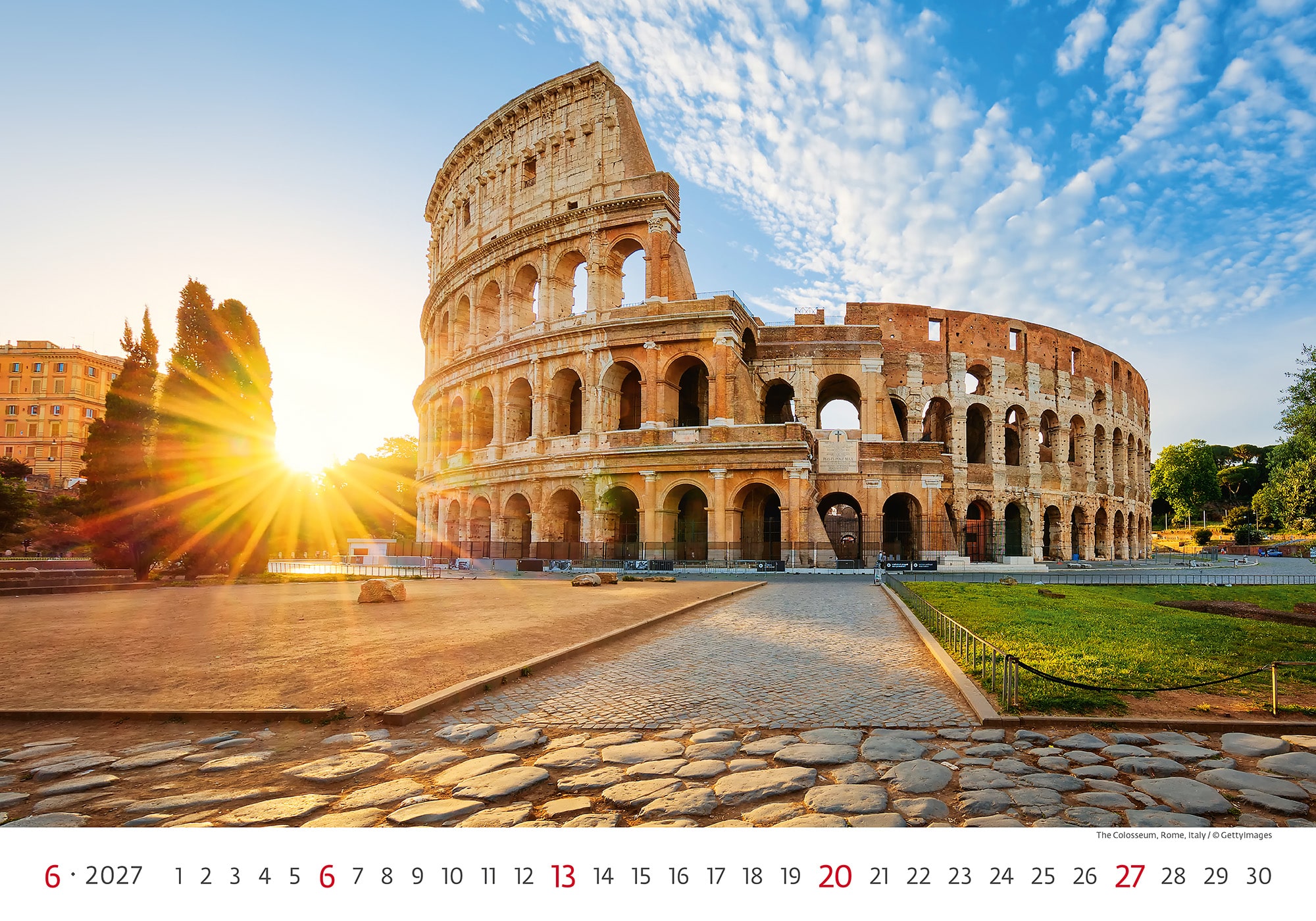 Calendrier mural World Wonders 2027 - Juin Calendrier mural World Wonders 2027 - Juin
