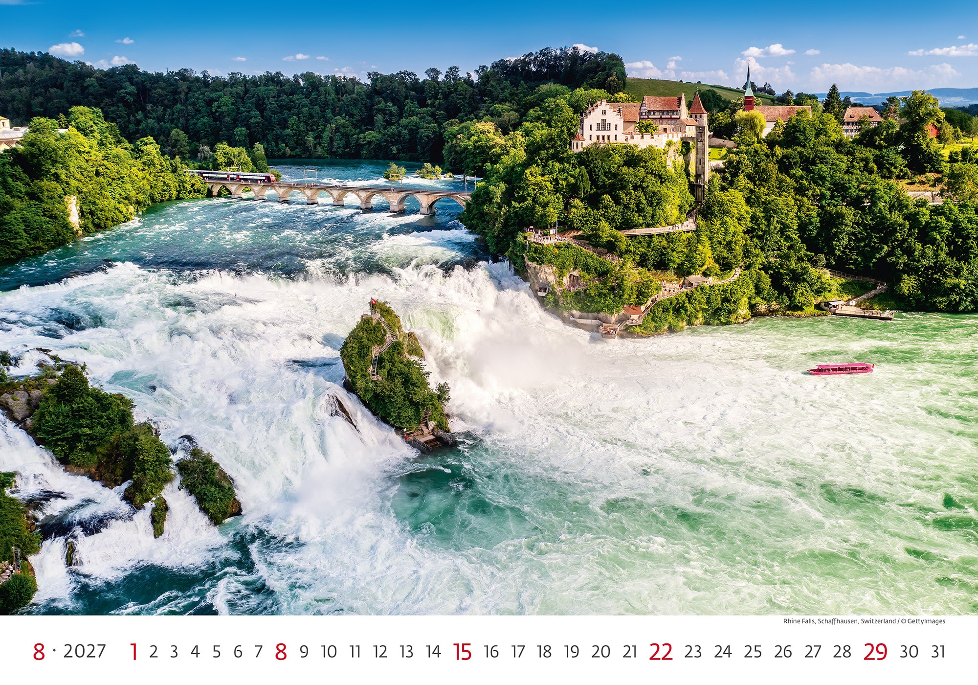 Calendrier mural World Wonders 2027 - Août Calendrier mural World Wonders 2027 - Août
