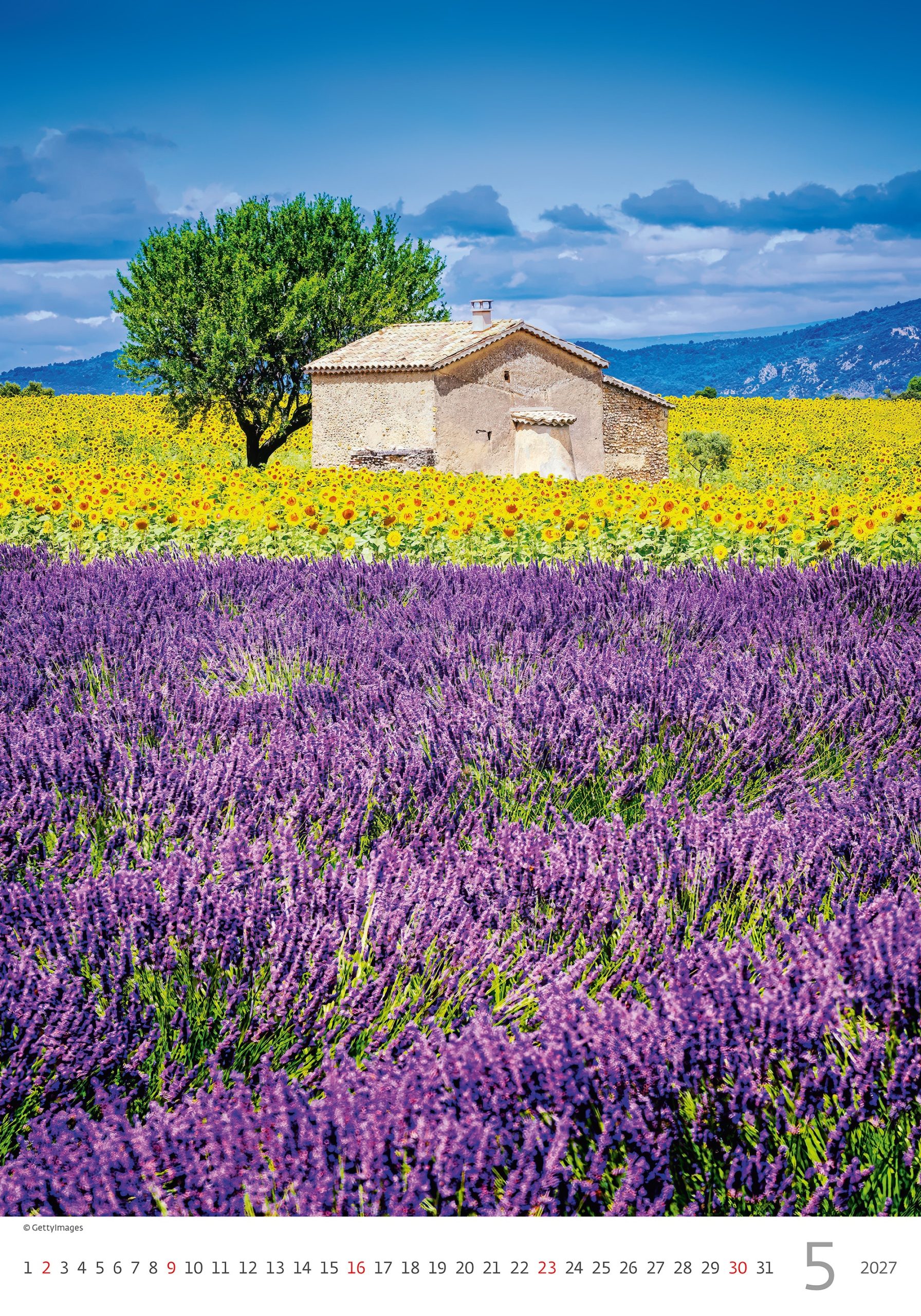 Calendrier mural Provence 2027 - Mai Calendrier mural Provence 2027 - Mai