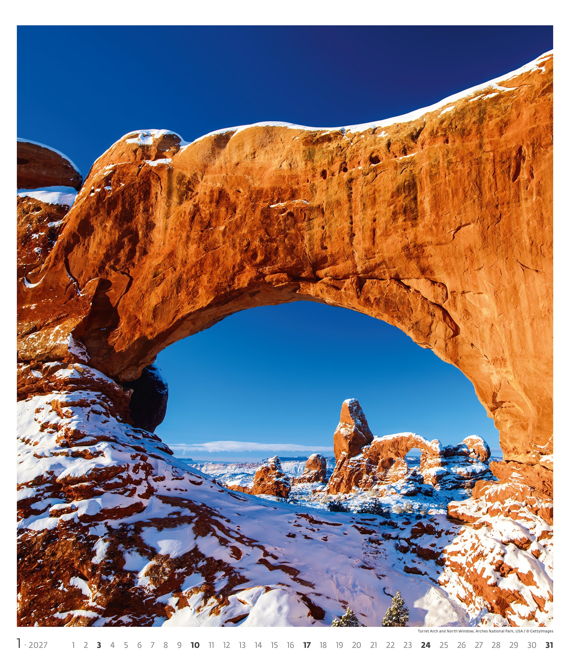 Calendrier mural Geo Art 2027 - Janvier