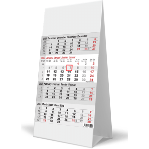 Calendrier de bureau 2027 4 mois