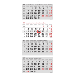 Calendrier 4 mois Maxi 2027