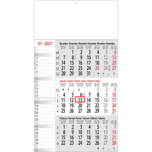 Calendrier trimestriel Mémo 2027