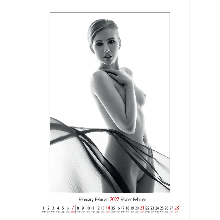 Calendrier mural glamour Female Art 2027 - Février Calendrier mural glamour Female Art 2027 - Février