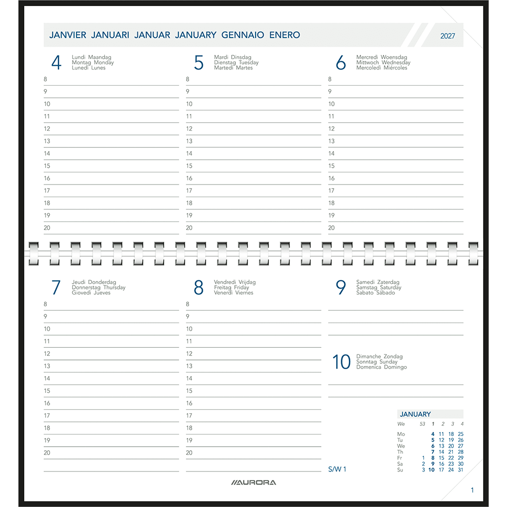 Agenda de poche Novoplan 2027 spirale