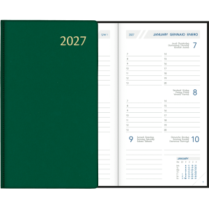 Agenda de poche Visuplan 2027 relié, vert