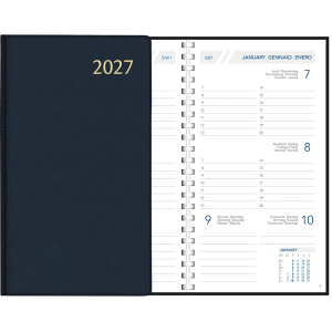 Agenda de poche Visuplan 2027 spirale, bleu