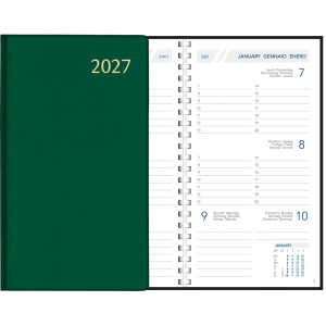 Agenda de poche Visuplan 2027 spirale, vert