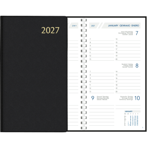 Agenda de poche Visuplan 2027 spirale, noir